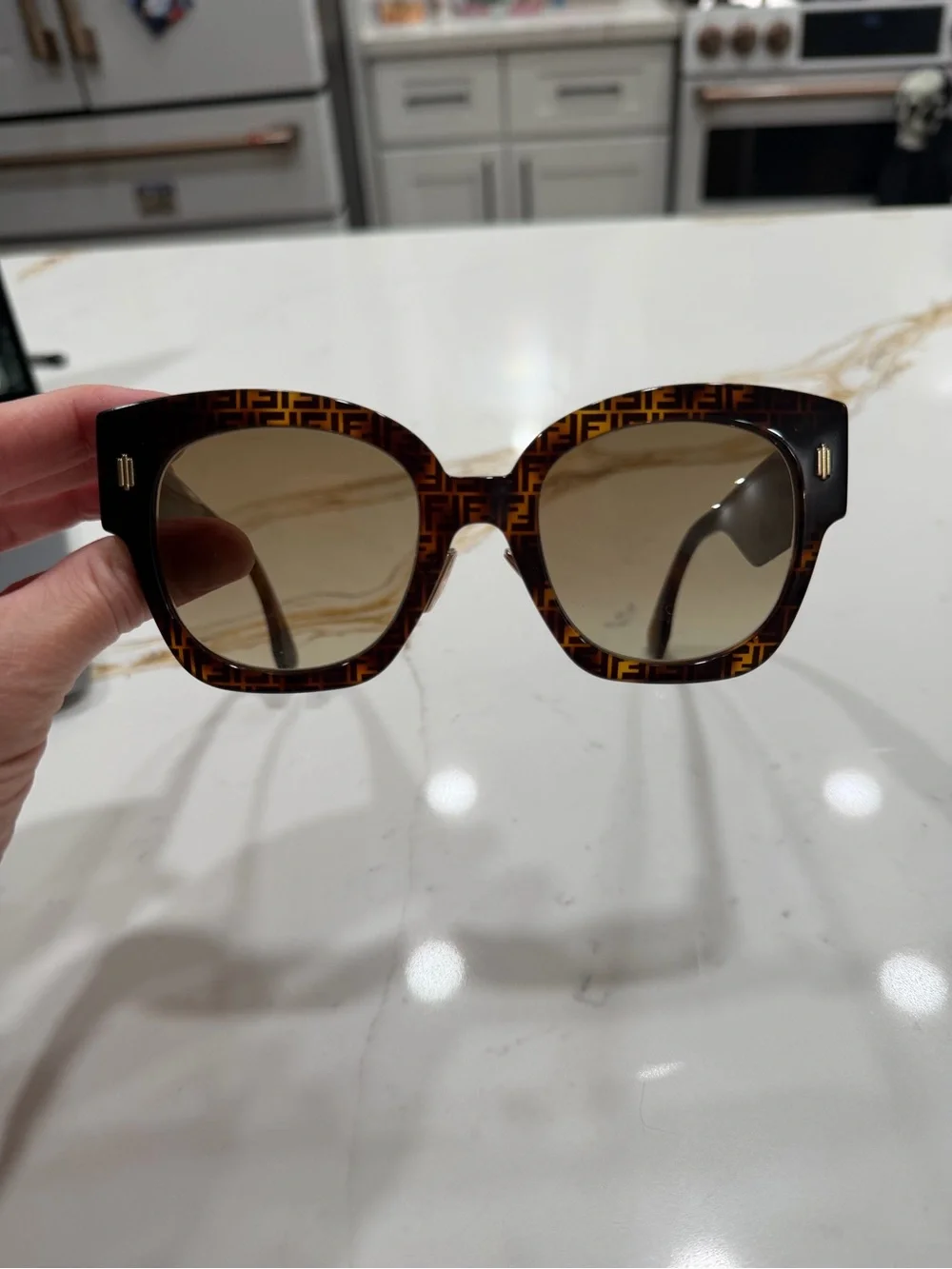 Fendi Women's Tortoiseshell Frame Sunglasses with Brown Lenses FF0458/G/S